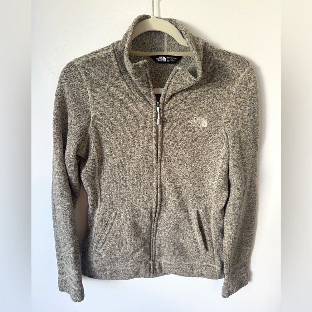 The North Face Crescent Sunset Full-Zip Fleece Jacket in Oatmeal - Size S - Picture 10 of 14
